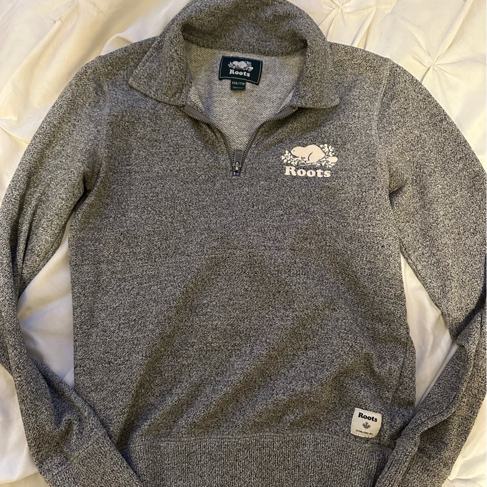 Roots Charcoal Quarter-Zip Women’s Sweater